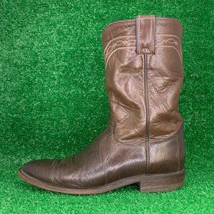 Justin Boots Mens Leather Roper Boots Sz 7.5D